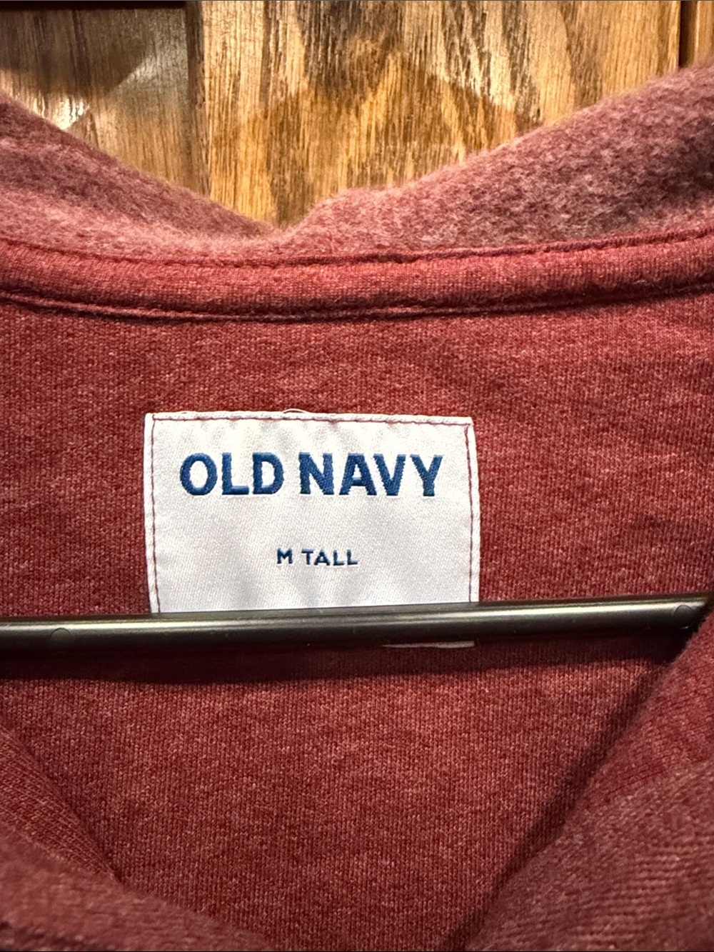 Old Navy Men’s 1/4 Hoodie Maroon Tall M - Picture 2 of 3